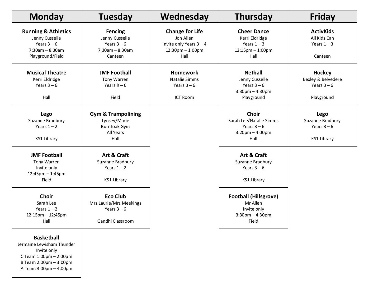 Hillsgrove Primary School - School Activities